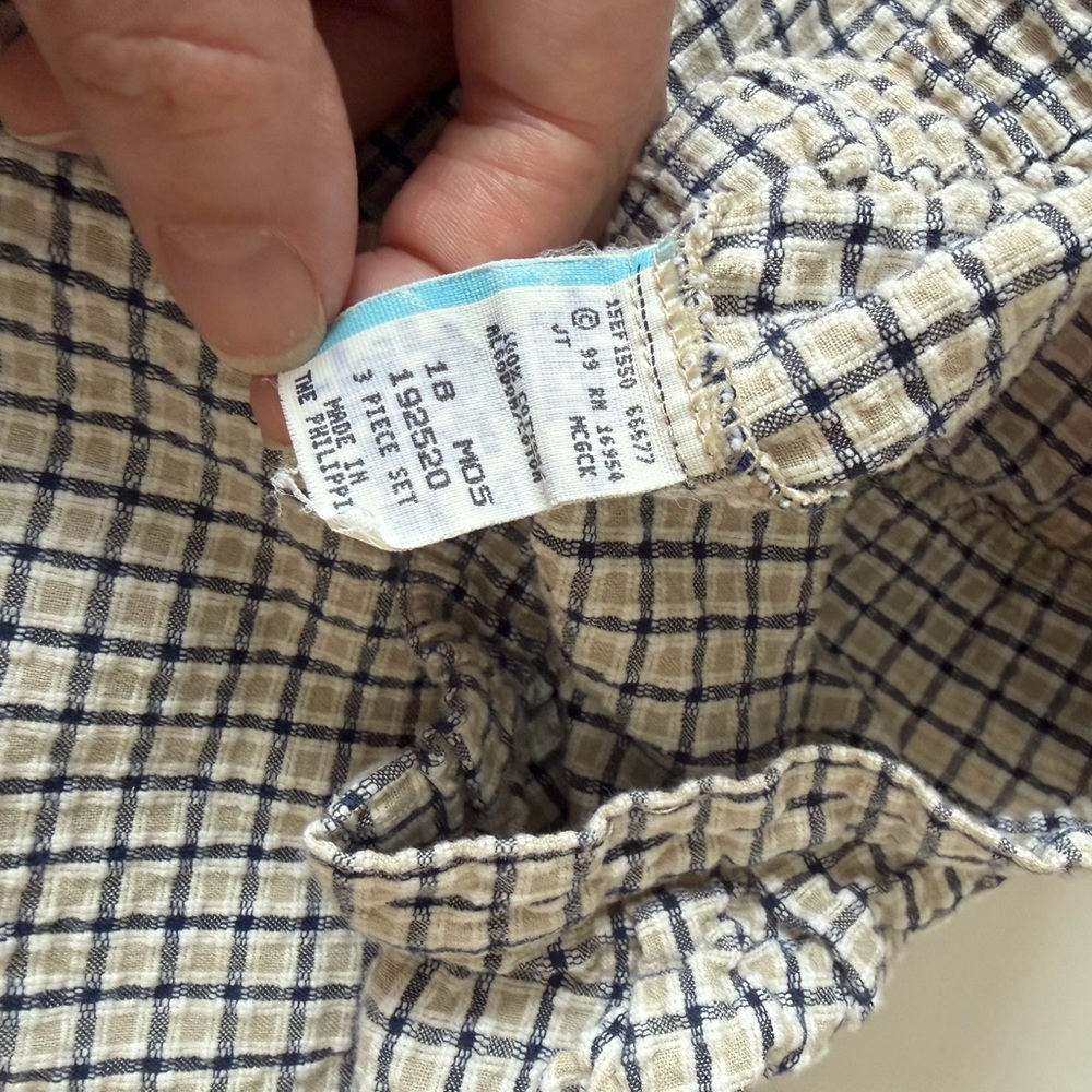 SOLD - Vintage Tools Rule Matching Set Shirt & Pants 18M Baby - Picture 6 of 6